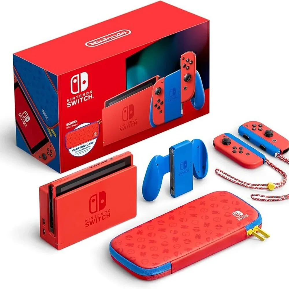 RARE DISCONTINUED Nintendo Switch Mario Red and Blue LIMITED EDITION NIB